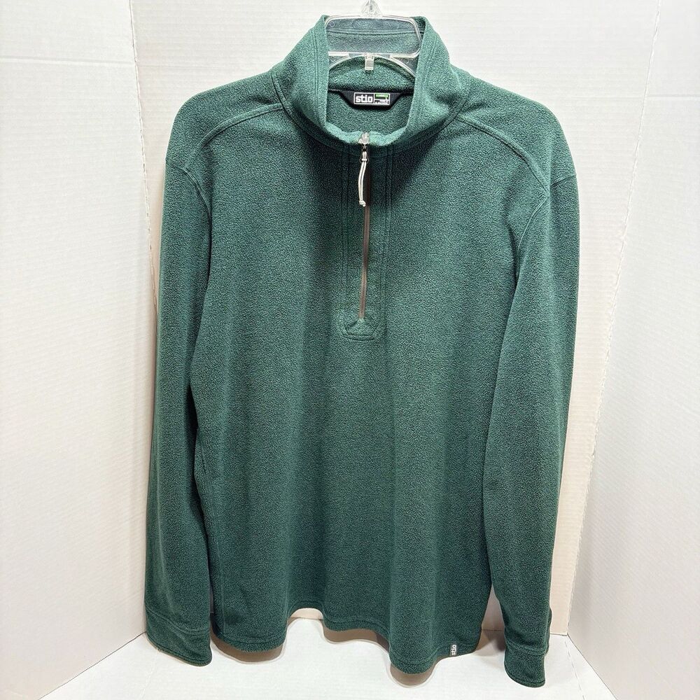 Stio Men’s Turpin Fleece Half Zip Pullover Jacket Green Large Gorpcore